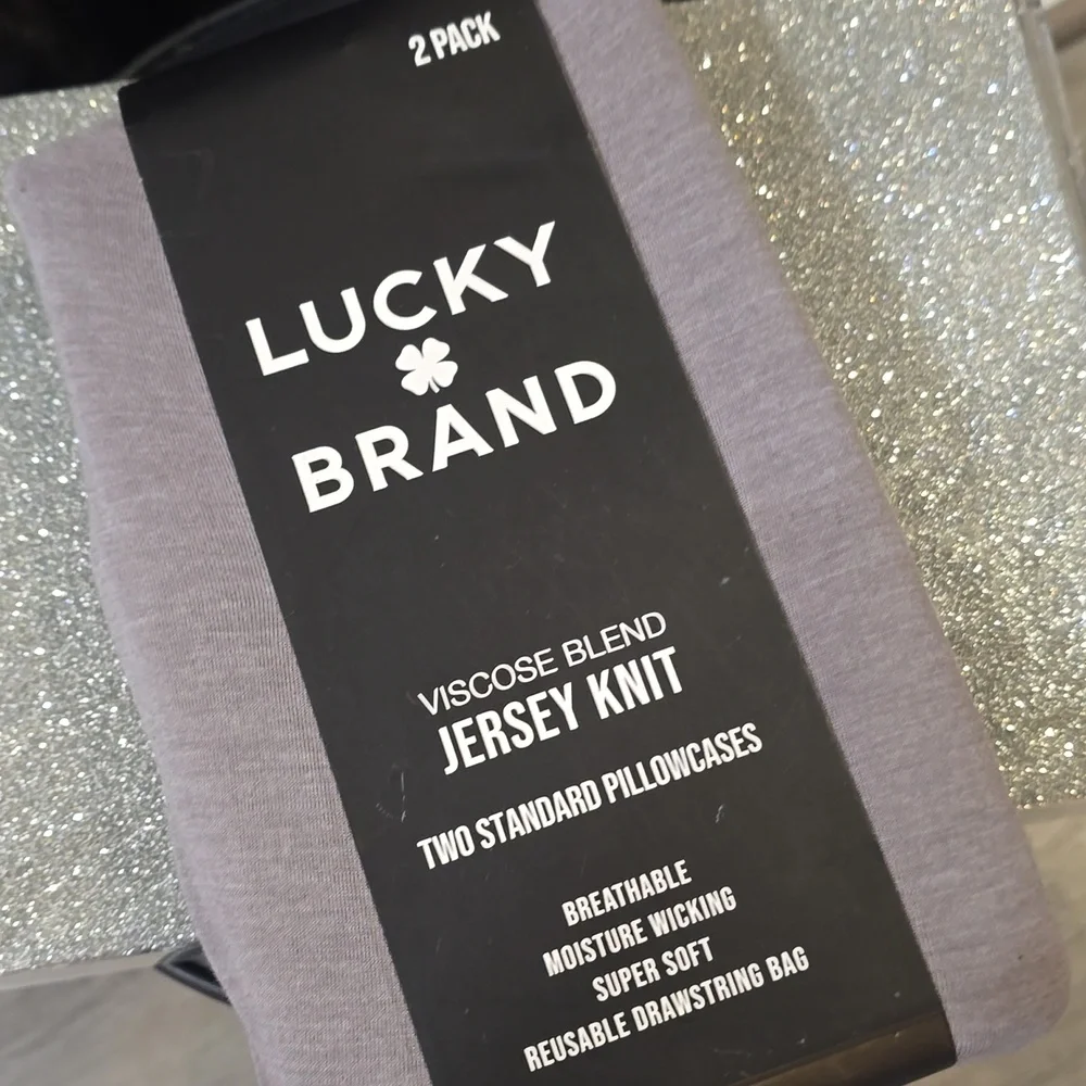 Lucky Brand Viscose Blend Jersey Knit Set Of 2 Standard Pillowcases